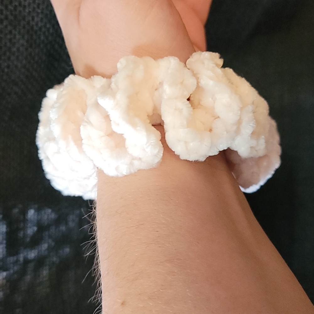 Scrunchies, Crocheted, velvet, super soft, Hair tie, Hair